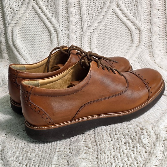 Samuel Hubbard Market‎ Cap Oxford Loafers Shoes Tan Leather Mens 11 Excellent